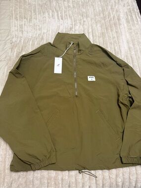 Men’s 2XL staple olive  Half-Zip Windbreaker Jacket